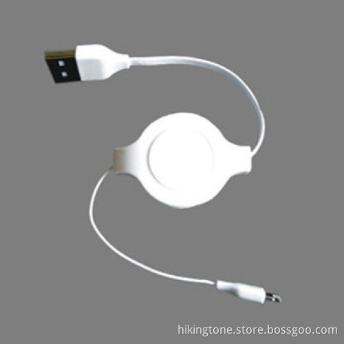 Retractable USB to Micro USB Cable for iPhone with MFI License